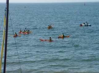 Départ des kayaks